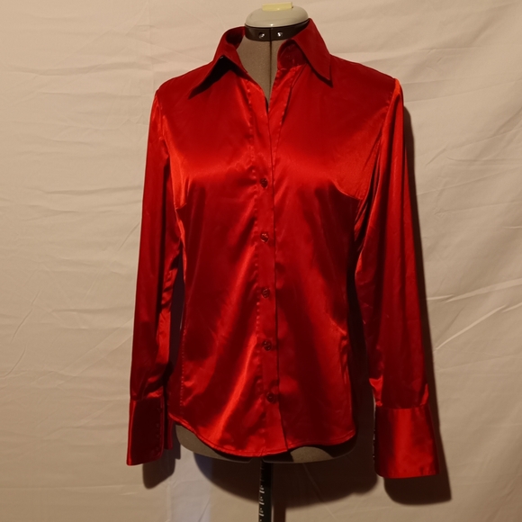 New York & Company Tops - 🍋NY&C Ruby Red Button-Down Shirt | Size Small